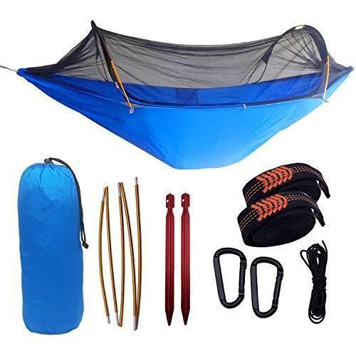 手数料安い 新品 キャンプツリーハンモック 蚊と虫のネット付き パラシュート軽量ナイロン ポータブル超 公式 Iniciatupyme Cl
