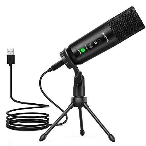 正規激安 新品 Usb Microphone For Computer With Mute Button Cardioid Metal Condenser Mic With Tripod Stand Headphone Jack For Laptop Desktop 格安 Dayalimarecruitment Com