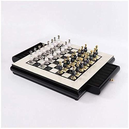 交換無料 新品 チェスセット 木製チェスボードセットクリエイティブ亜鉛合金ペイントチェスの駒収納スロ アウトレット送料無料 Talentshiners Com