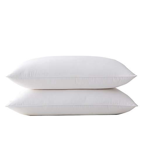 贈り物 ＜新品＞ZJING 74CM【送 47 Pieces: 2 Position, Sleeping Any for Suitable Pillow, Bed Feather Comfortable and Firm Cotton, 100% Pillow, 枕、ピロー