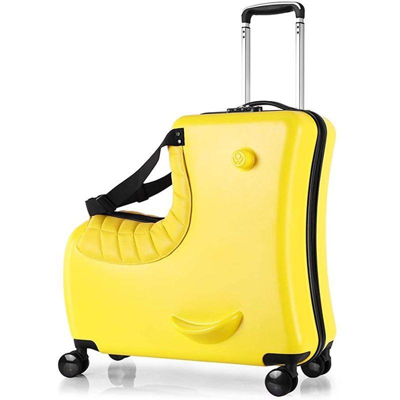 Homraku 子供用スーツケース乗れる キッズキャリーケース トランク ダイヤルロック式 ダブルキャスターで静音 安心素材 子供の遊び心に 子供用スーツケース乗れる キッズキャリーケース トランク ダイヤルロック式 ダブルキャスターで静音 安心素材 子供の遊び心に