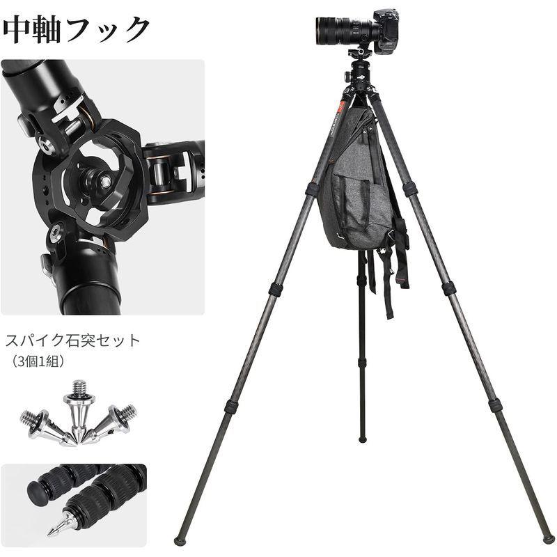 現品発送 SWFOTO T3240CM 三脚 カメラ カーボンビデオカメラ三脚4段 耐荷重25kg 【OCQ8397380215】(29884円)