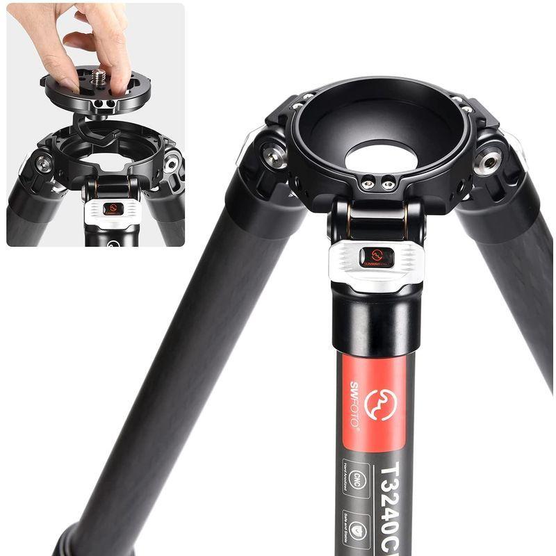 現品発送 SWFOTO T3240CM 三脚 カメラ カーボンビデオカメラ三脚4段 耐荷重25kg 【OCQ8397380215】(29884円)