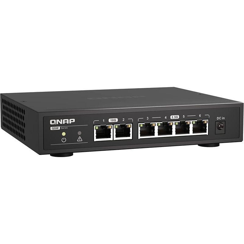 【まとめ売り】 QNAP(キューナップ)2つの10GbE-Tポート、4つの2.5GbE-Tポートを備えたアンマネージドスイッチ QSW-2104-2T 【3014546478】(16009円)