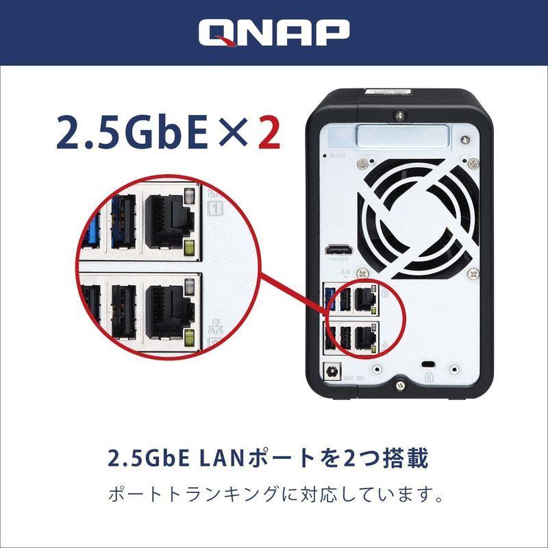 QNAP(キューナップ) TS-253D 2つの2.5GbE対応ポートとNAS機能を拡張できるPCIeスロットを1つ搭載 Intel Cel 外付け ハードディスク、ドライブ
