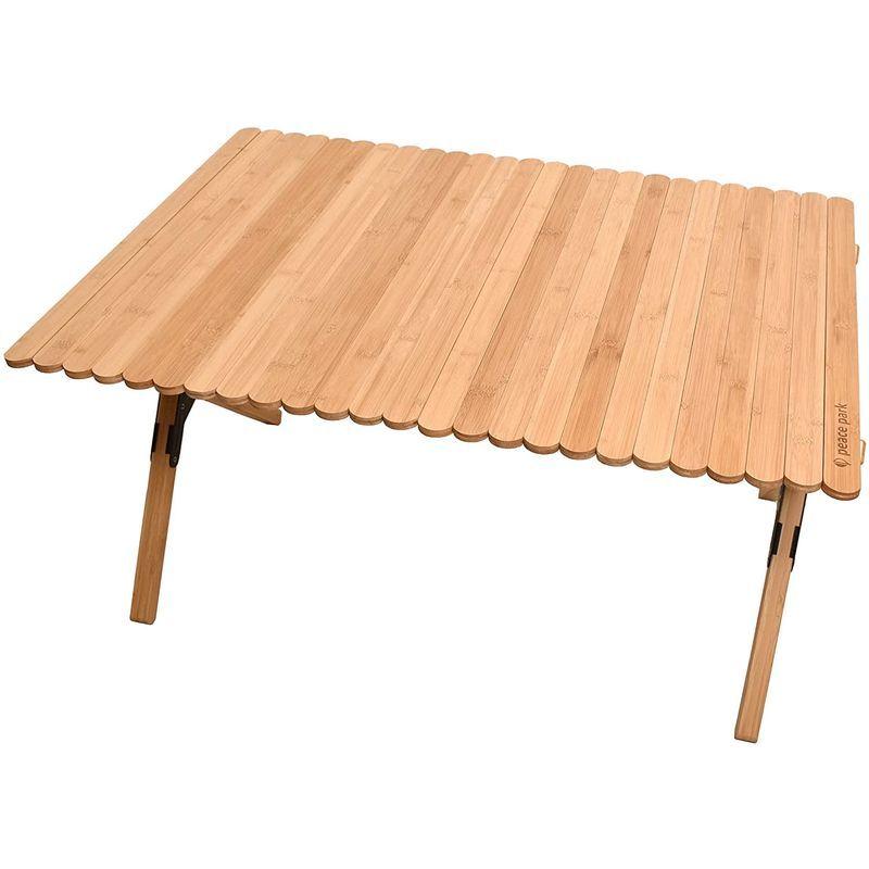 ピースパーク キャンプテーブル アウトドアテーブル バンブーテーブル ロールテーブル ロールトップテーブル コンパクト 91cm 収納バッグ キャンプテーブル アウトドアテーブル バンブーテーブル ロールテーブル ロールトップテーブル コンパクト 91cm 収納バッグ