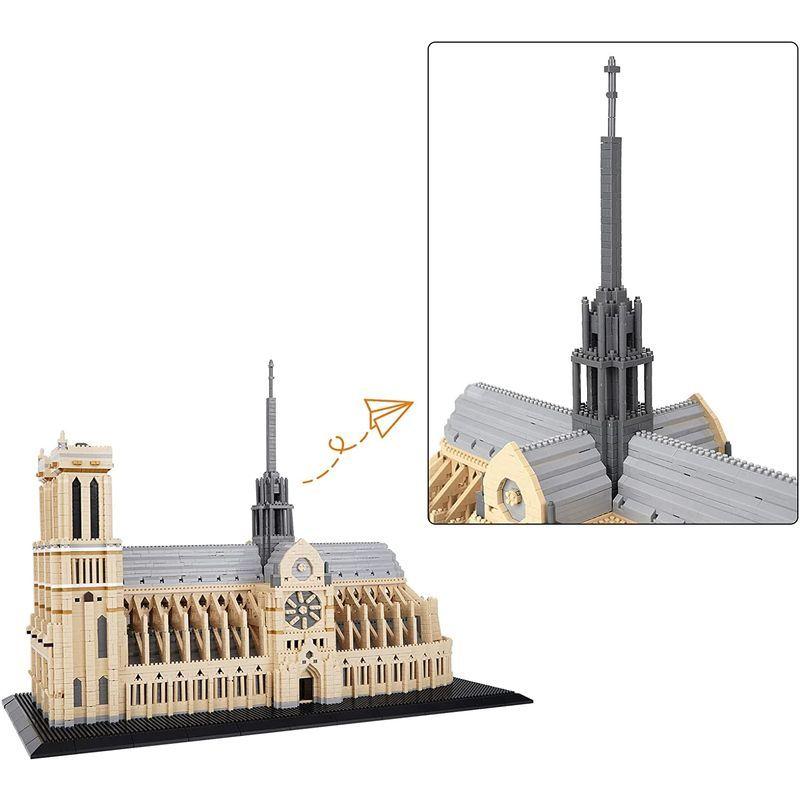 LULUFUN ブロック 積み木 おもちゃ ノートルダム大聖堂 mini 立体パズル 建物 Notre Dame de Paris 子供 大 ブロック 積み木 おもちゃ ノートルダム大聖堂 mini 立体パズル 建物 Notre Dame de Paris 子供 大