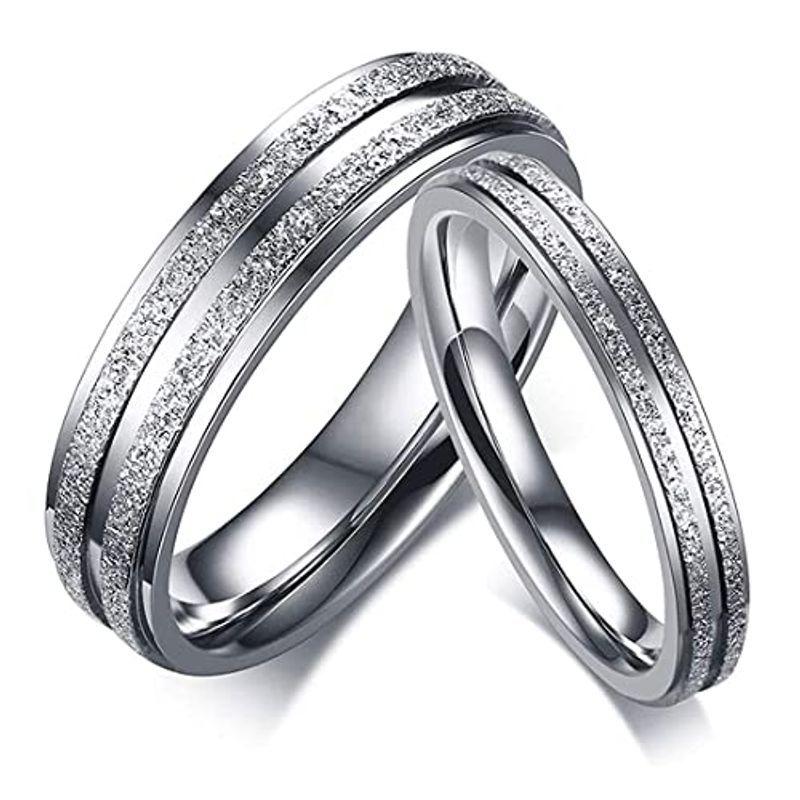 Rockyu ジュエリー ブランド 人気 ペアリング 指輪 メンズ プラチナ シルバー シンプル キラキラ ヘアライン加工 女性指輪幅3mm Ks Aragonite1 通販 Yahoo ショッピング
