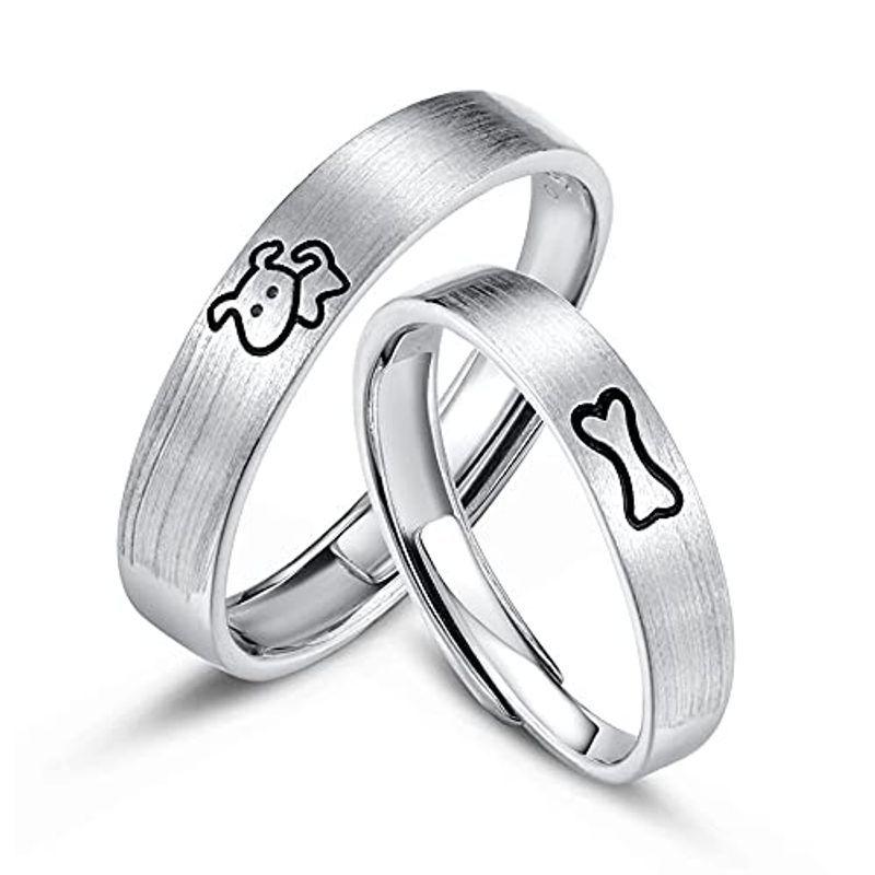 代引き手数料無料指輪 犬 レディース フリーサイズ シルバー メンズ