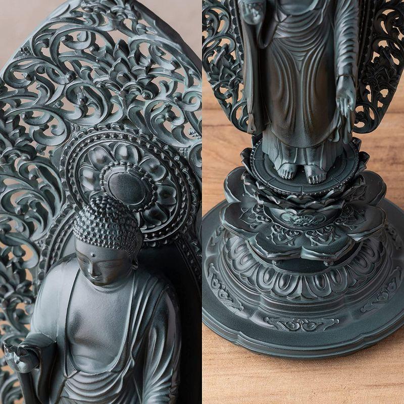 お1人様1点限り】仏像 阿弥陀如来 25cm（青銅彩色）仏師 仏壇、仏具