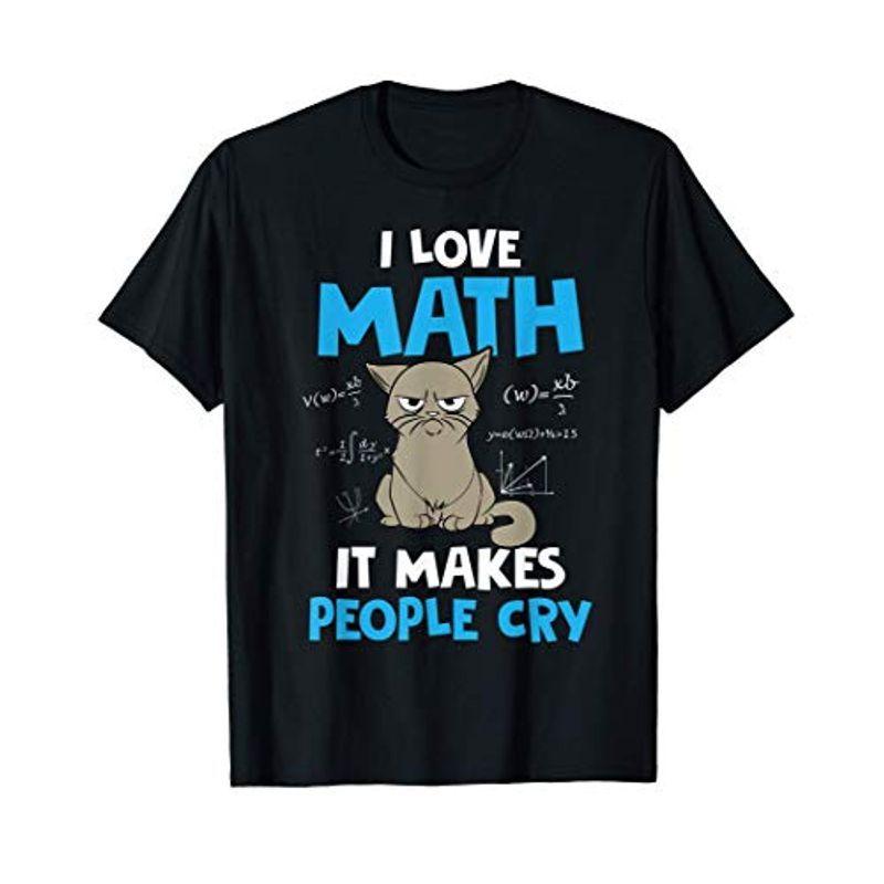数学が大好きな教師学生学校の楽しい贈り物は人々を泣かせます Tシャツ