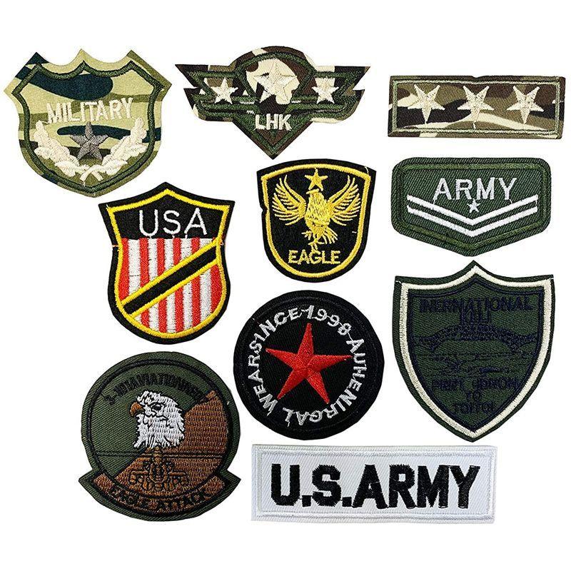 即納 大特価 アソート ミリタリー 10枚セットワッペン 得袋 福袋 Wappen カスタム デコ 手芸 アイロン接着 アップリケ 刺繍 ワッペン Www Ellepiserramenti It