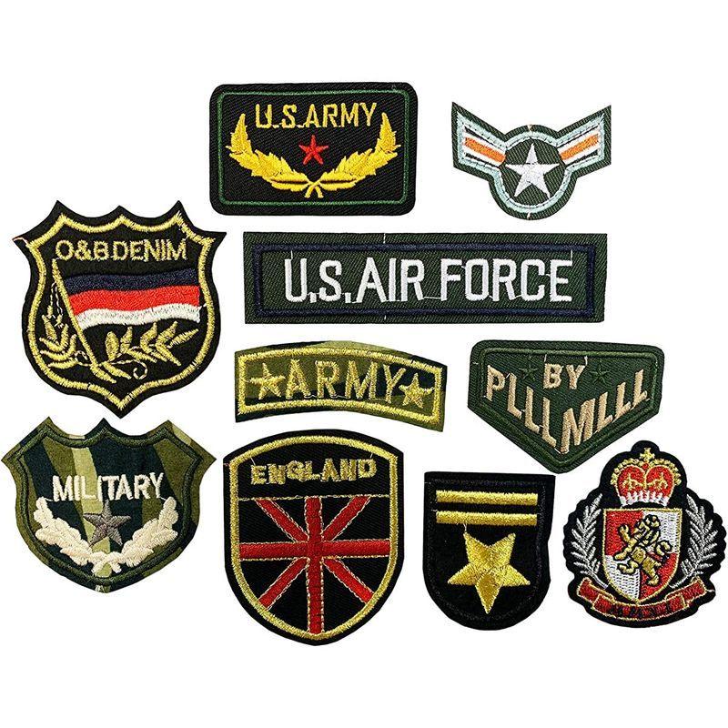 即納 大特価 アソート ミリタリー 10枚セットワッペン 得袋 福袋 Wappen カスタム デコ 手芸 アイロン接着 アップリケ 刺繍 ワッペン Www Ellepiserramenti It
