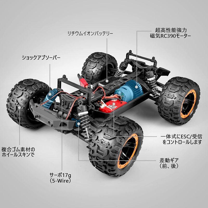 【国産】 ラジコンカー HBXラジコンカー オフロード 1/16スケール 4WD RTR 電動RCカー 2.4Ghz無線操作 リモコンカー 40 km 【1808776797】(9606円)
