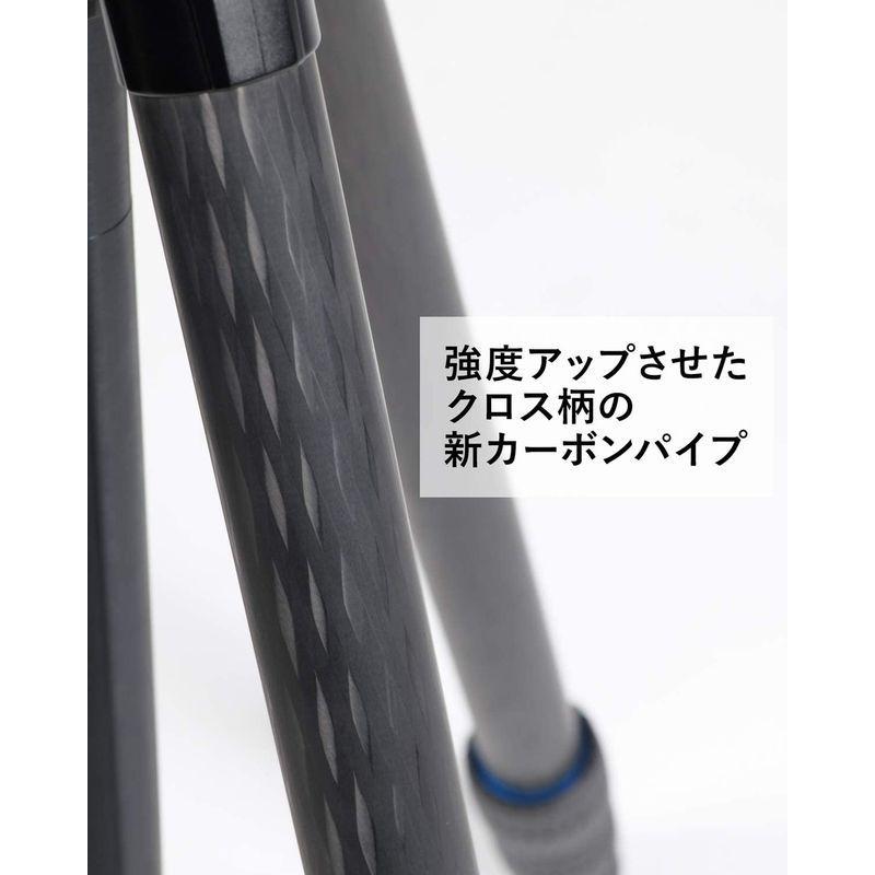 SLIK カーボン三脚 カーボンマスター 833 3段 ナットロック式 28mmパイプ径 高精度3ウェイ雲台 ショルダーストラップ付属 10