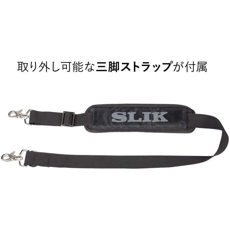 SLIK カーボン三脚 カーボンマスター 833 3段 ナットロック式 28mmパイプ径 高精度3ウェイ雲台 ショルダーストラップ付属 10