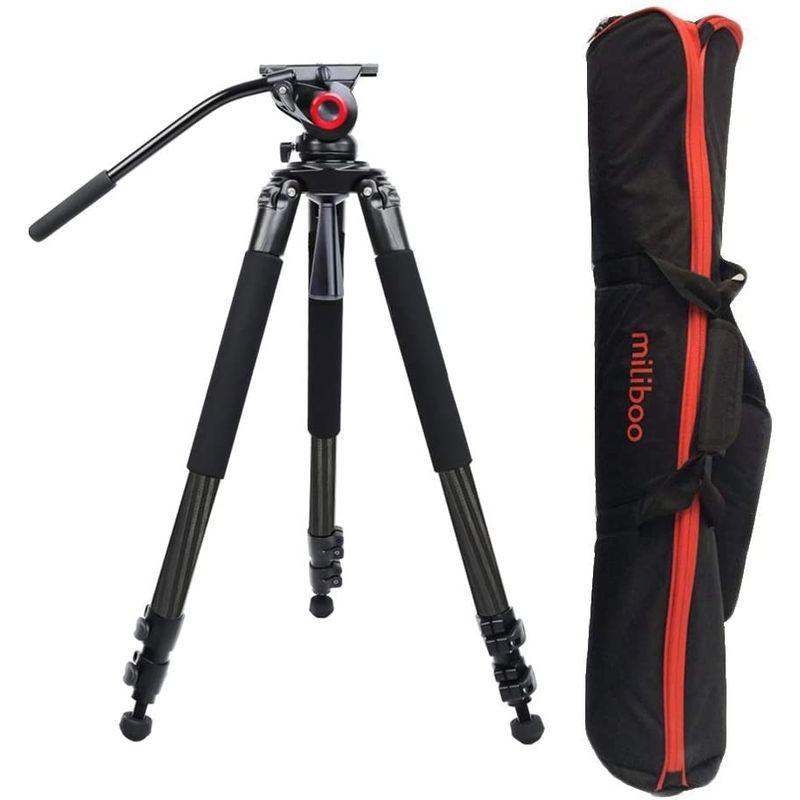 【まとめ売り】 miliboo MTT701B カーボンファイバー三脚３段 カウンターバランス機構搭載雲台 耐荷重10KG 360°パノラマ 伸縮40-17 【GMS6854612175】(24394円)