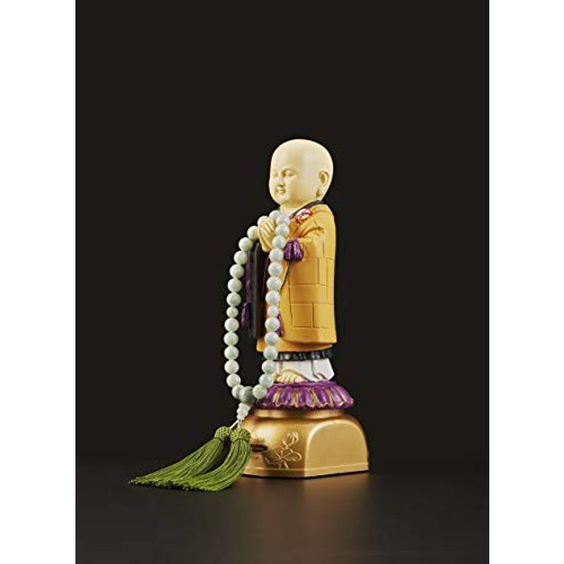 エスワールド 我が家のお坊さん(袈裟タイプ) 西本願寺 本体部:約 8.5 × 8.5 × 20.5 cm、土台部:約 8 × 10 × 4