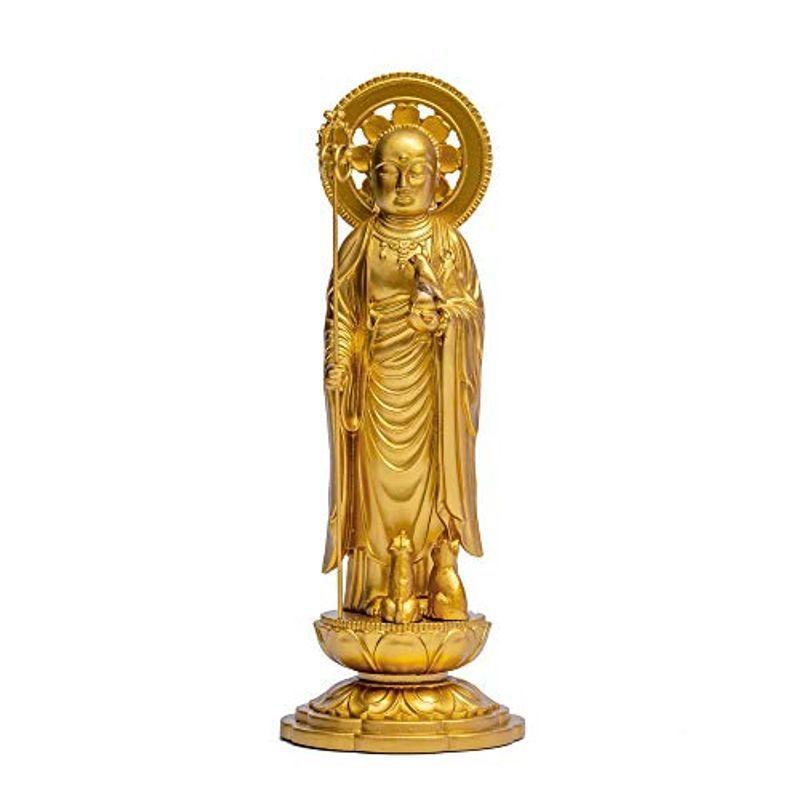 仏像 ペット地蔵菩薩 15cm（金色） ＿『動物守護・ペット供養』 高岡銅器(Ｐじぞう/M)