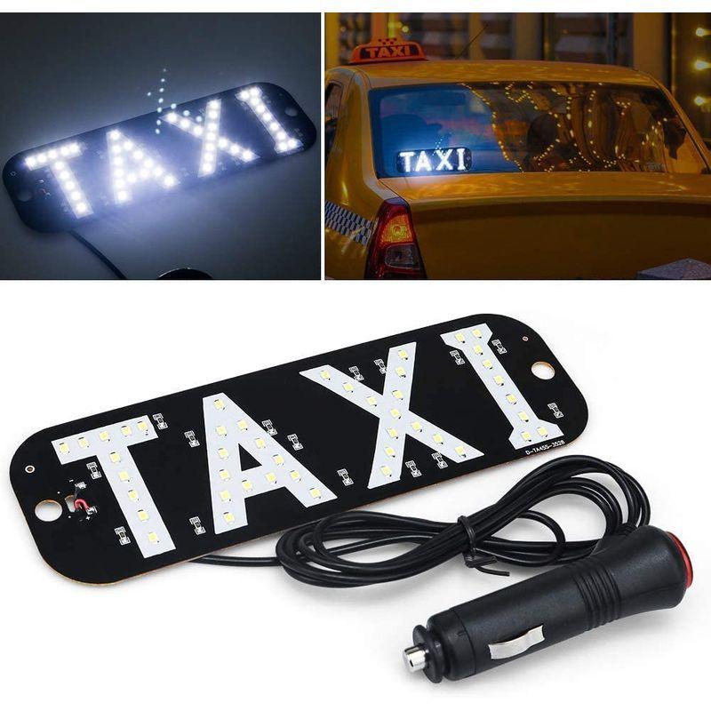 61%OFF!】 タクシーライト タクシー 空車 Taxi 空車信号ライト フロントガラスインジケータランプ ledサインライト 吸盤式 黒 ホワイト 