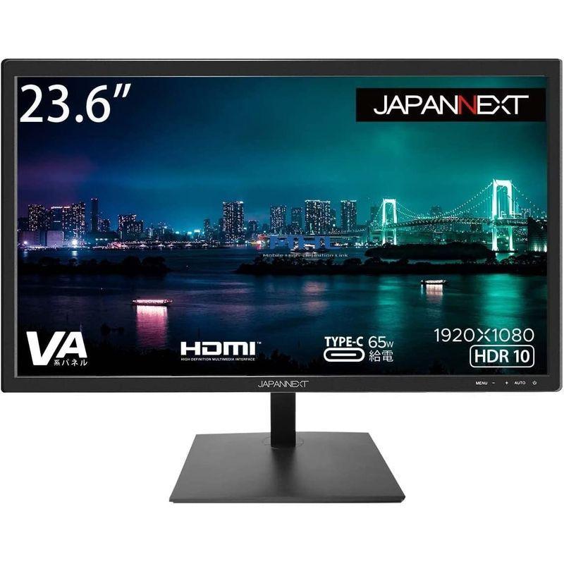 JAPANNEXT モニター 23.6型 USB Type-C(65W給電対応) JAPANNEXT 23.6型 USB Type-C(65給電対応) フルHD(1920x1080