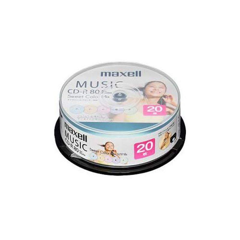 激安直営店 maxell 音楽用CD-R インクジェットプリンター対応 Sweet Color Mix Series 80分 20枚ス CDRA80 