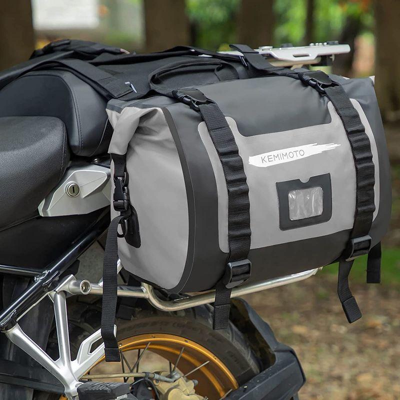 評価 T.S.H バイク用サイドバッグ 左右セット グレー 大容量 ６０L