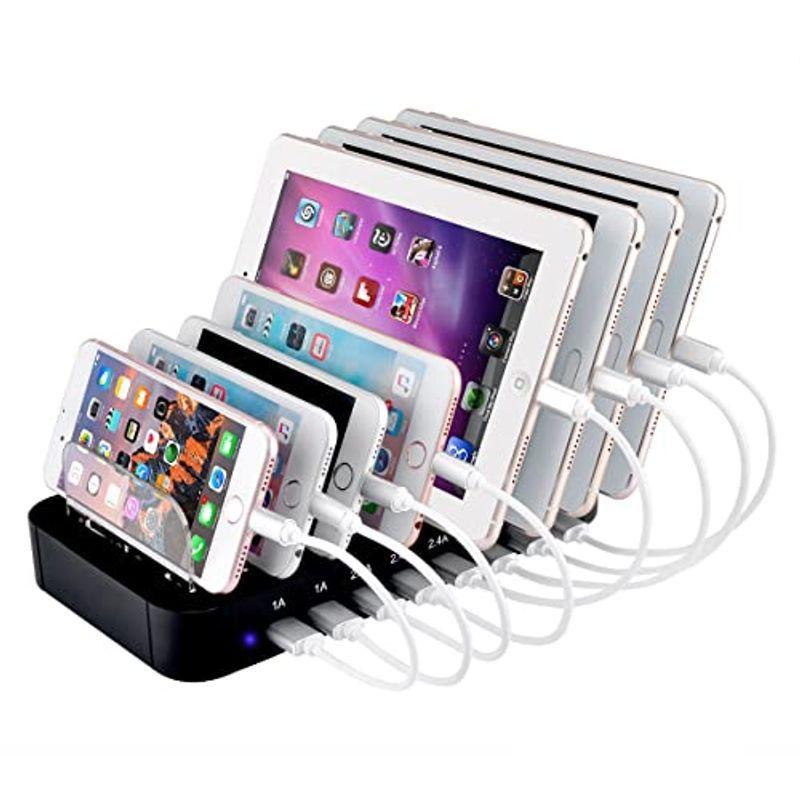 大特価 スマホ タブレット充電器 Evfun Usb充電ステーション 8ポート 充電スタンド 最大12a 60w 収納充電 8台同時充電 1a 2 1a 2 4a スマホ Www Threeriversofs Com