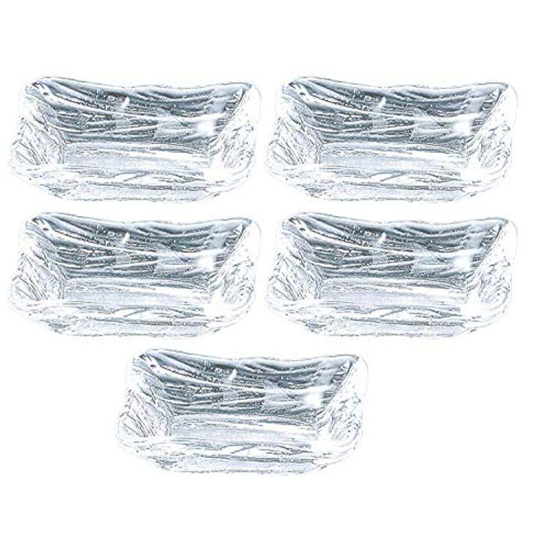 高評価！ 日本製 氷河 長ちょこ 東洋佐々木ガラス 5個セット SA530-9 約10×6×3cm クリア 食器セット