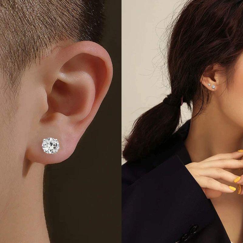 上等な ピアス レディース アクセサリ 男女兼用 金属アレルギー対応 プレゼント 母の日 シルバー スワロフスキージルコニア 6mm ピアス メンズ ネックレス ペンダント Athomeinparis Fr