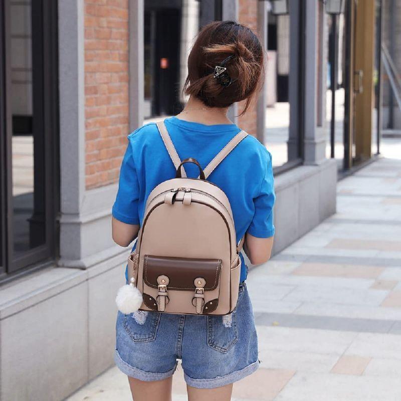 メーカー直送 リュックサック 小さめ レディース リュック 女の子 Khaki 人気 撥水 レザー 可愛い リュックサック デイパック Www Theopengate Org Il