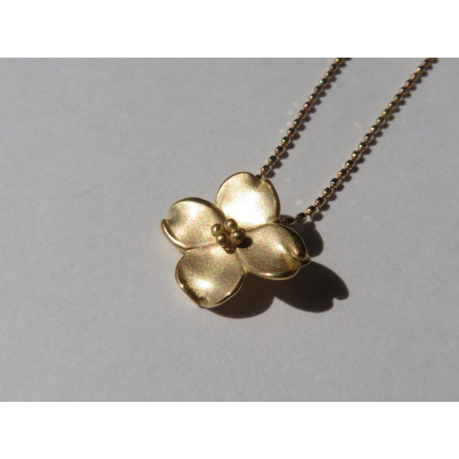 K18　ハナミズキペンダントネックレス | 