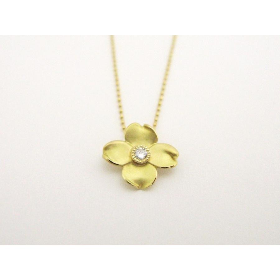 K18ダイヤモンド ハナミズキペンダントネックレス |  | 01