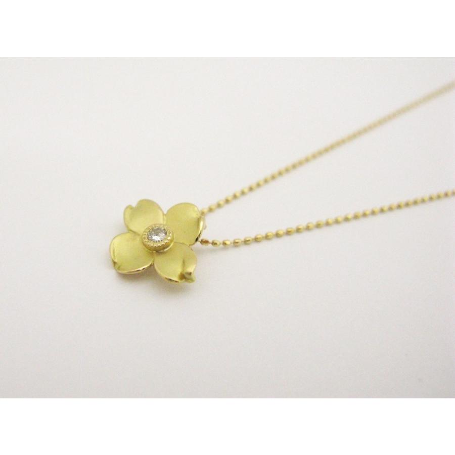 K18ダイヤモンド ハナミズキペンダントネックレス |  | 02