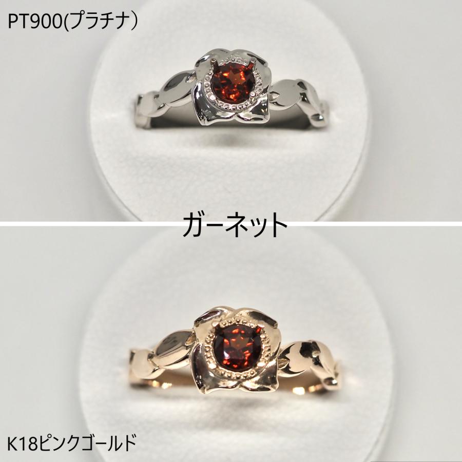 PT/K18PG 桜とハナミズキのリング【セミオーダー】の画像