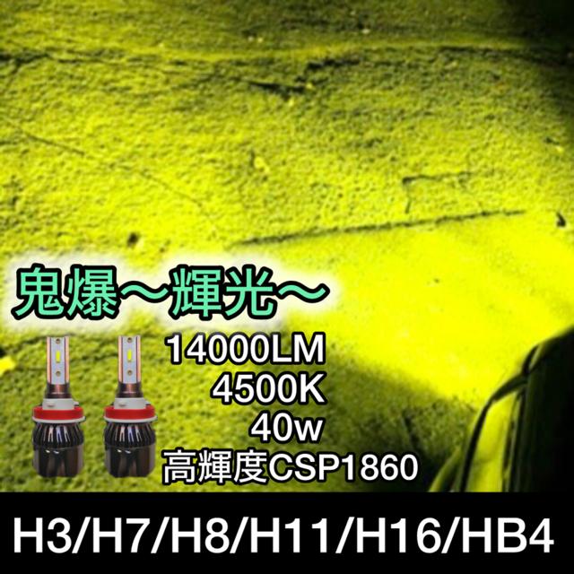 LED フォグランプ H3 H8 H11 H16 HB4 グリーン アップルグリーン