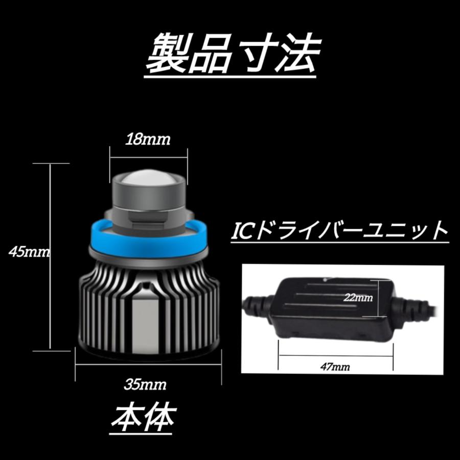 LEDフォグランプ イエロー 黄色 H8 H11 H16 H3 H7 HB4 3000K 28000lm