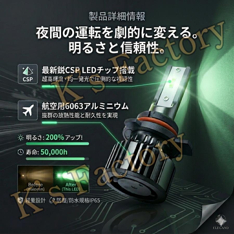 日産（NISSAN） H8 H11 H16 LED フォグランプ バルブ グリーン 緑 爆光