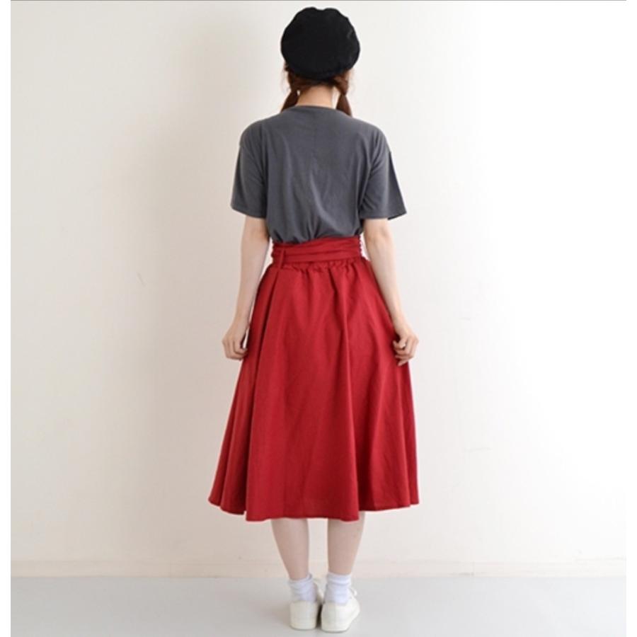ロングスカート フレアスカート おしゃれ スカート 可愛い 在庫限り ウエストリボン綿麻フレアスカート B25 Ks Garden 通販 Yahoo ショッピング