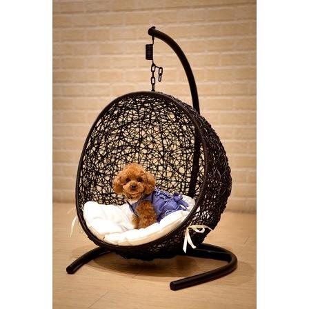 【新品・送料無料】【ハンギングチェアー】ペット用　犬 猫　ミニハンギング 不二貿易 ペットベッド ハンギングチェア ペット用 半円型 吊り