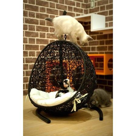 【送料無料】ペット用　ハンギングチェア　黒 ペット ハンギングチェアー ゆりかご かわいい おしゃれ 犬 猫