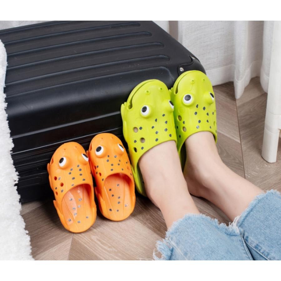 カエルサンダル サンダル レディース サンダル厚底 スリッパ 夏 可愛い  