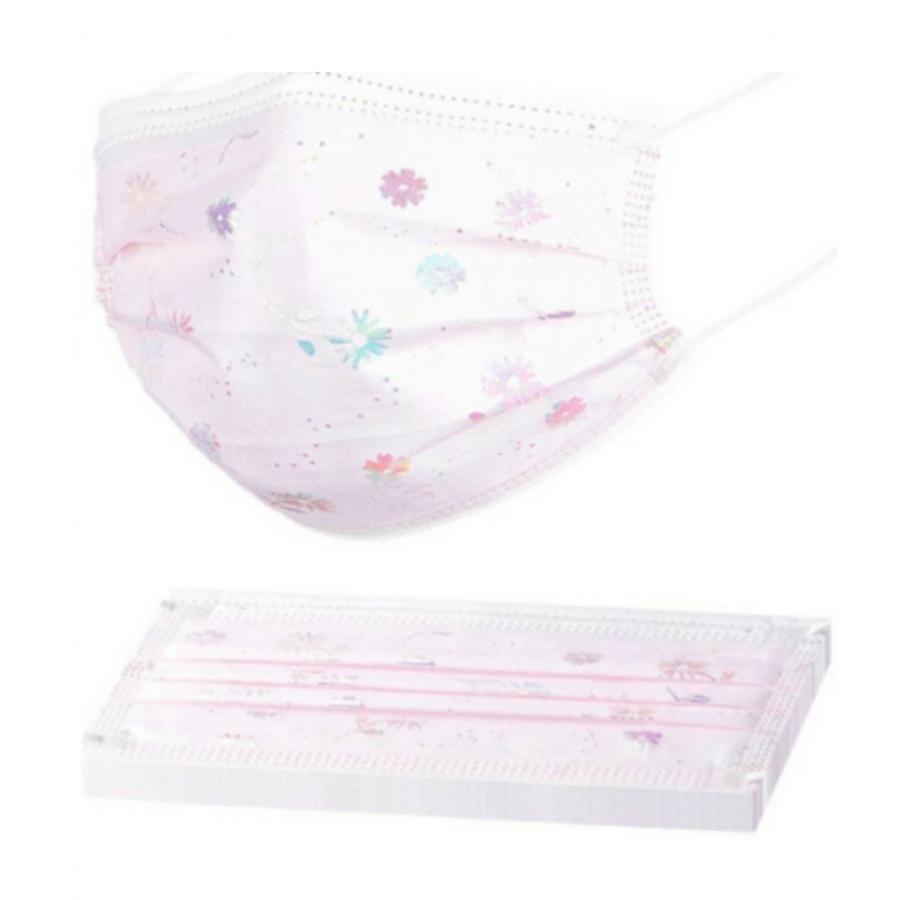 国内検品 即納 10枚入り チュールレース 星柄マスク 使い捨て 花柄