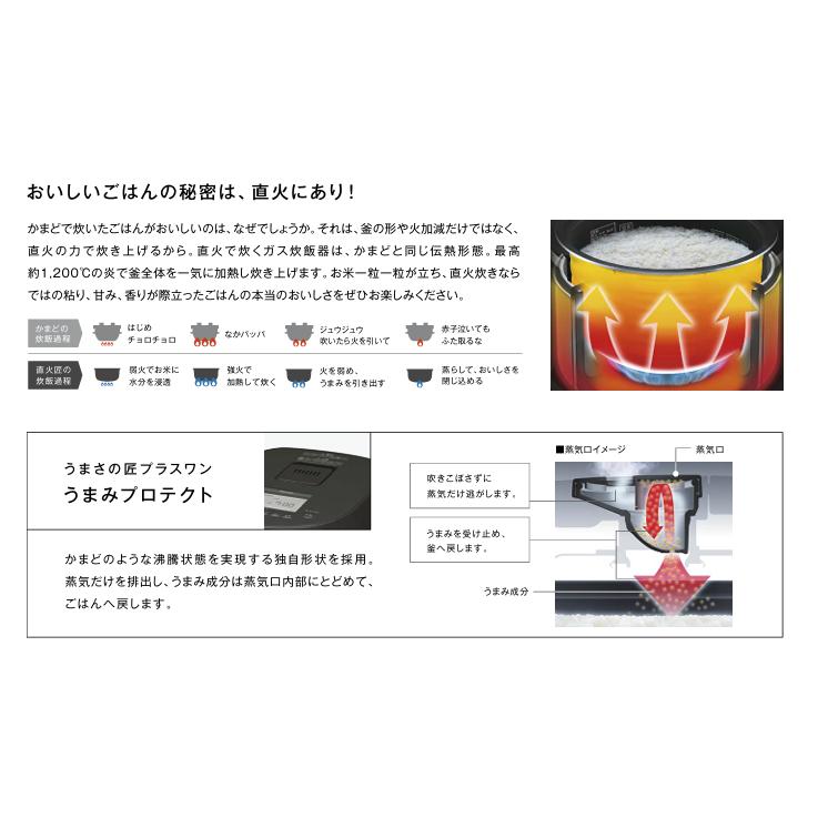 リンナイ（Rinnai） ガス炊飯器 直火匠 RR-055MTT(MW) 5.5合 マット