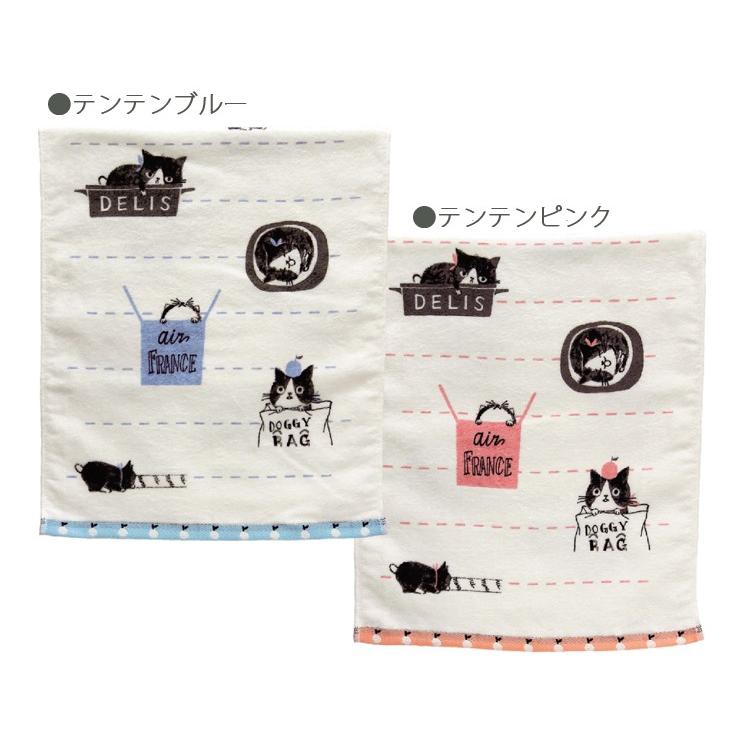 泉州タオル フェイスタオル 猫 ねこ 猫柄 日本製 猫グッズ ネコ