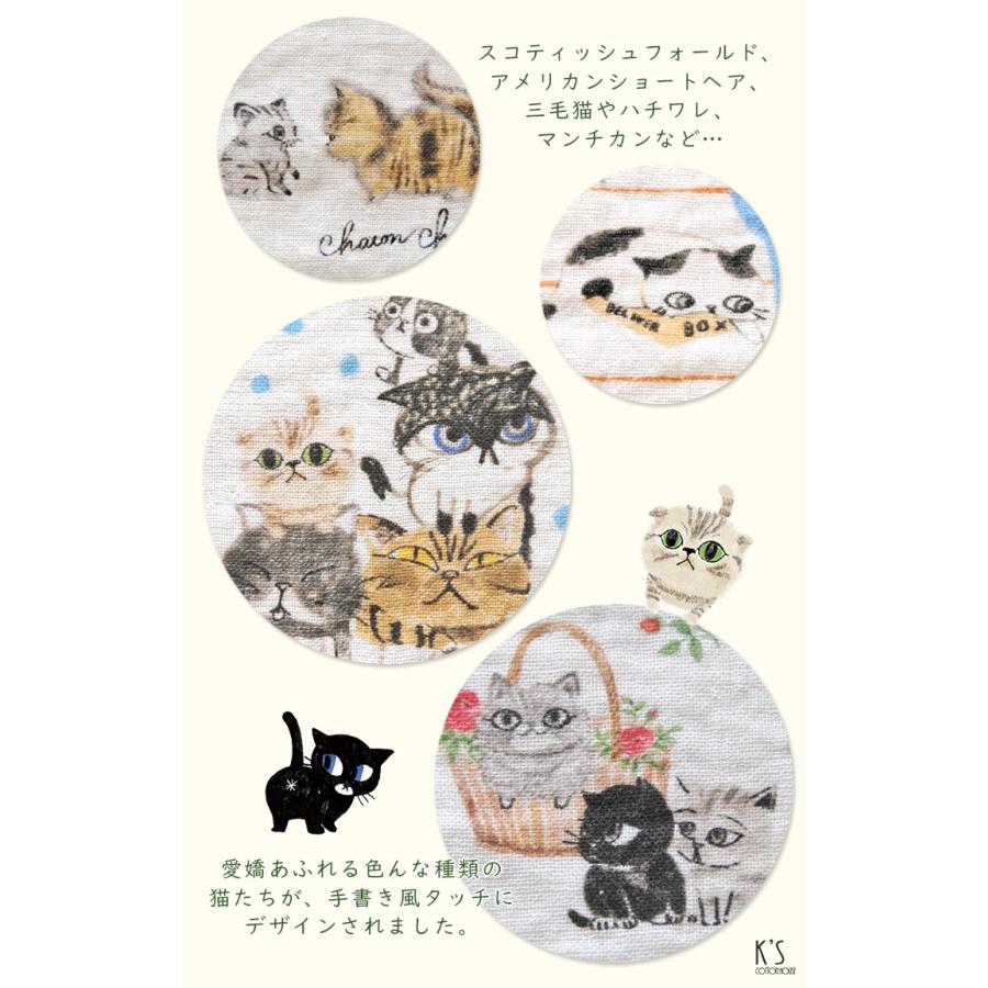 タオルハンカチ プレゼント ねこ 猫 ネコ雑貨 猫グッズ 女性 日本製