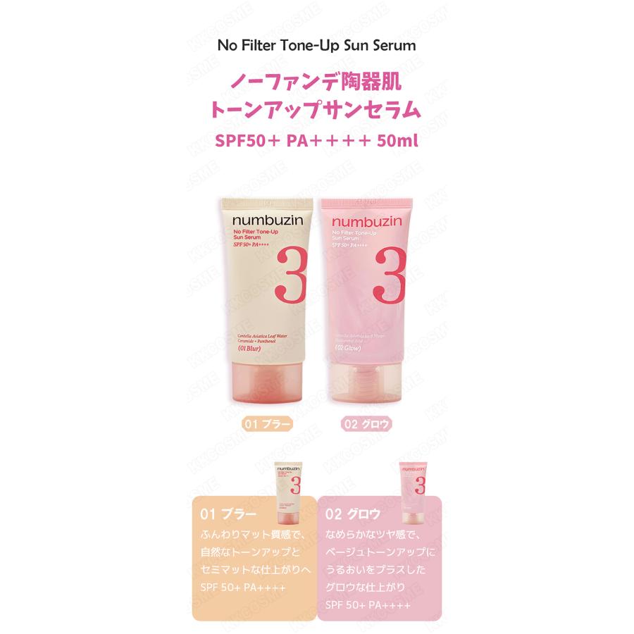 numbuzin ナンバーズイン 3番 ノーファンデ陶器肌トーンアップuv