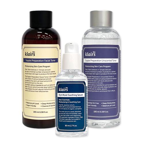 klairs クレアス 油分なし 水分補充 セット（フェイシャルトナー+スー  