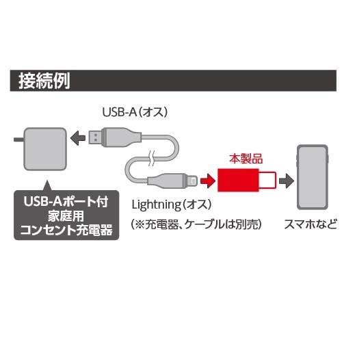 エアージェイ Lightning to USB-C 変換アダプター CA-LTC WH