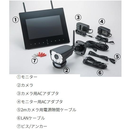 NS-9112 防犯カメラ用モニター 本体 NSK 防犯カメラ＋モニターセット（らくらくeye cann light2 アイキャン